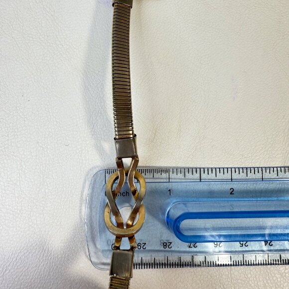 Brookcraft Knot Bracelet Signed Gold-Tone Vintage - Picture 3 of 9